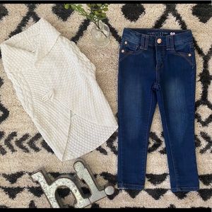 Toddler jeans and cardigan